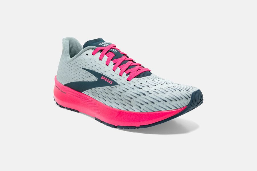 Brooks Running Shoes - Hyperion Tempo Road Womens - Grey/Pink - BTO-063184